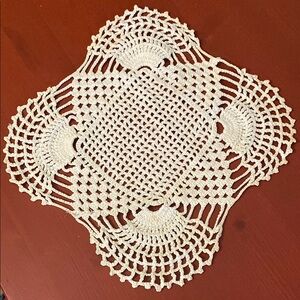 Elegant Cream Crochet Doily